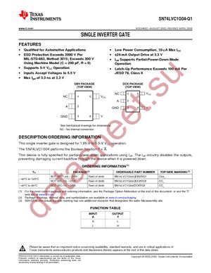 SN74LVC1G04QDBVRQ1 datasheet  